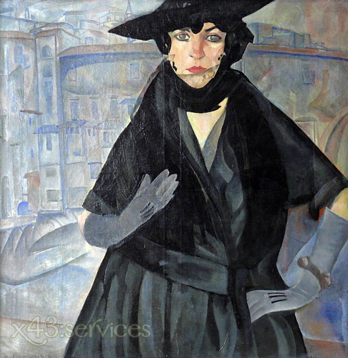Boris Grigoriev - Dame in Schwarz - Lady in Black